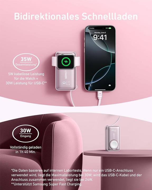 Immagine prodotto Anker MagGo Powerbank für Apple Watch (10000 mAh, 35 W)
