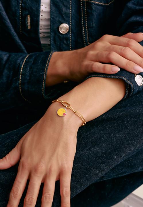 Immagine prodotto Thomas Sabo Smiley World Kiss Charm-Anhänger Connect Silber (Smalto, Argento 925)