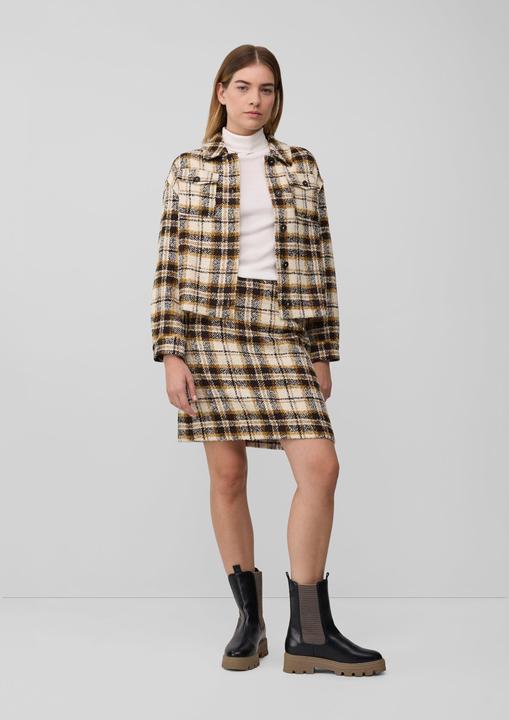 Produktbild S.Oliver Rock Leicht gefütterter Bouclé-Rock mit Karo-Muster (34)