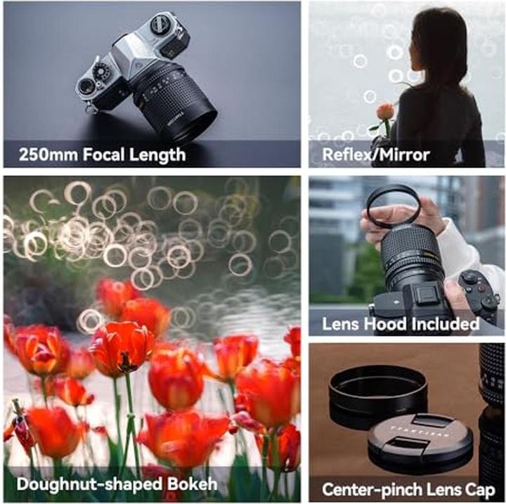 Immagine prodotto TTArtisan 250 mm f5,6 VF per M42 Mont nero / nero (M42, Full frame)