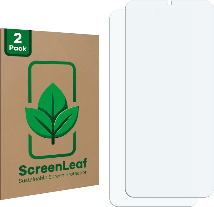 Actual product image ScreenLeaf Screen Protector sustainable Screen Protection, clear, anti-scratch (2 Piece, Xiaomi Redmi Note 13 Pro)