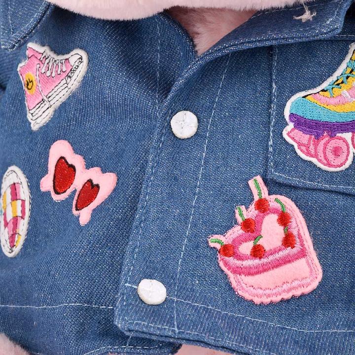 Produktbild Doudou et Compagnie Hippo, rosa mit Jeansjacke 38cm (38 cm)