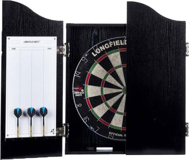 Produktbild Longfield Darts Holzschrank mit Sisal-Dartscheibe inkl. Dartset