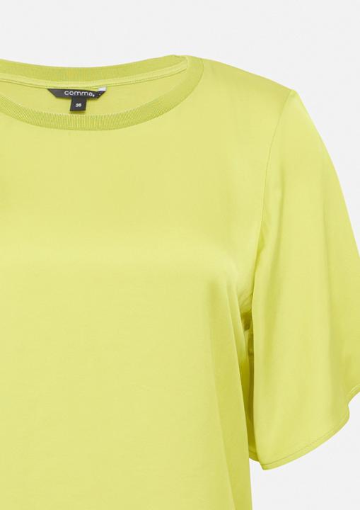 Produktbild Comma T-Shirt Blusenshirt im Fabricmix mit Volant-Ärmeln (46)