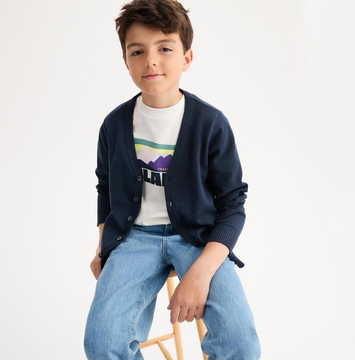 Actual product image La Redoute Collections Feinstrickjacke mit V-Ausschnitt (116)