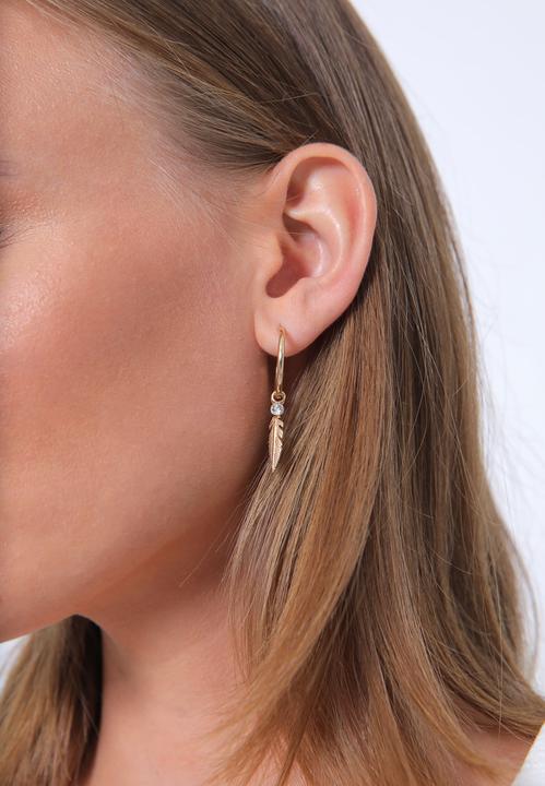 Immagine prodotto Elli Creolo, Piuma, Orecchino solitario (Cristallo di vetro, Argento 925)