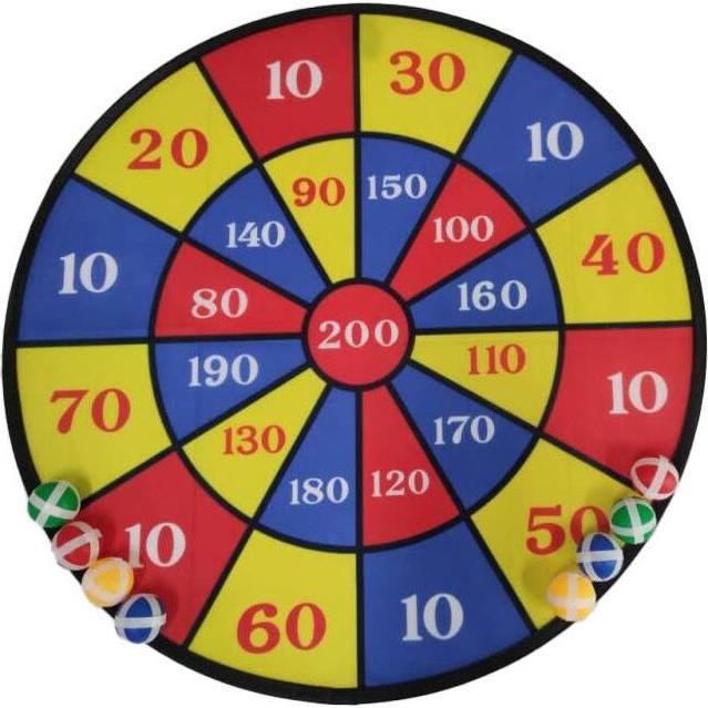 Lobbes Mega Dartboard Klettverschluss, 8 Kugeln