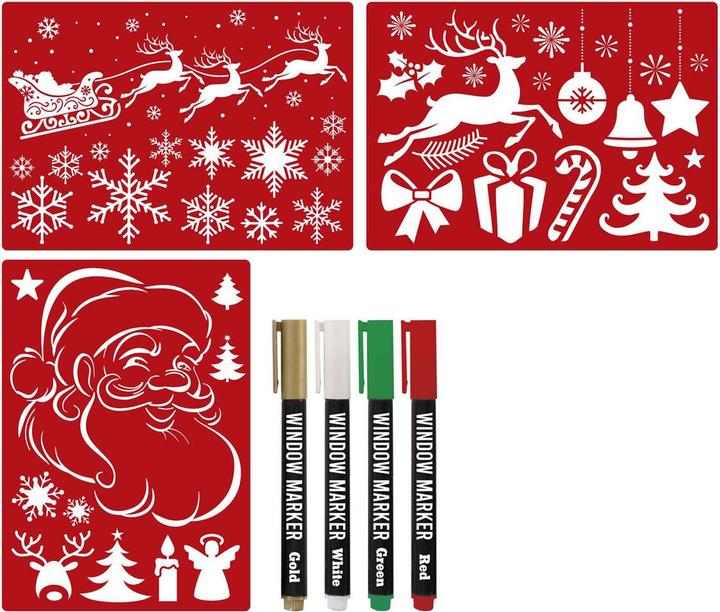 Produktbild Grafix Weihnachts-Fensterdekorationsset (3 Sticker)