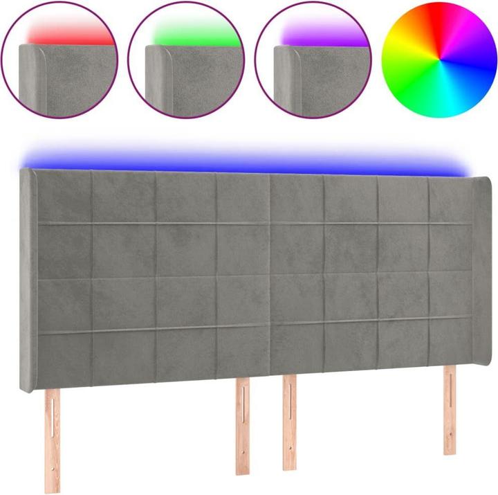 Actual product image vidaXL LED Kopfteil (183 x 16 x 128 cm)
