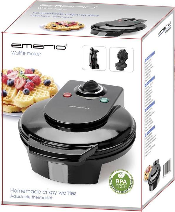 Image du produit Emerio WM-131149 Gaufrier antiadhésif, sans BPA Noir