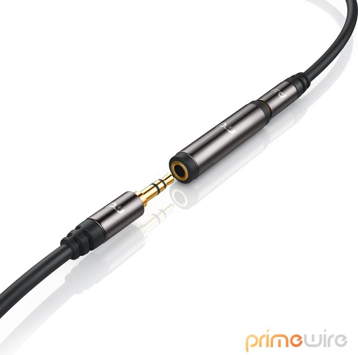 Actual product image Primewire Stereo audio 3.5mm jack socket coupling adapter, full metal coupling (Double clutch)