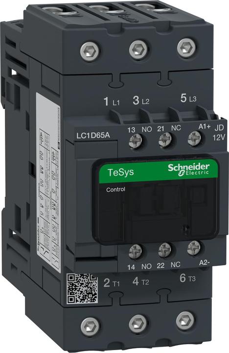 Actual product image Schneider Electric Contactor TeSys LC1D, 3p, AC-3 440V AC LC1D65AJD
