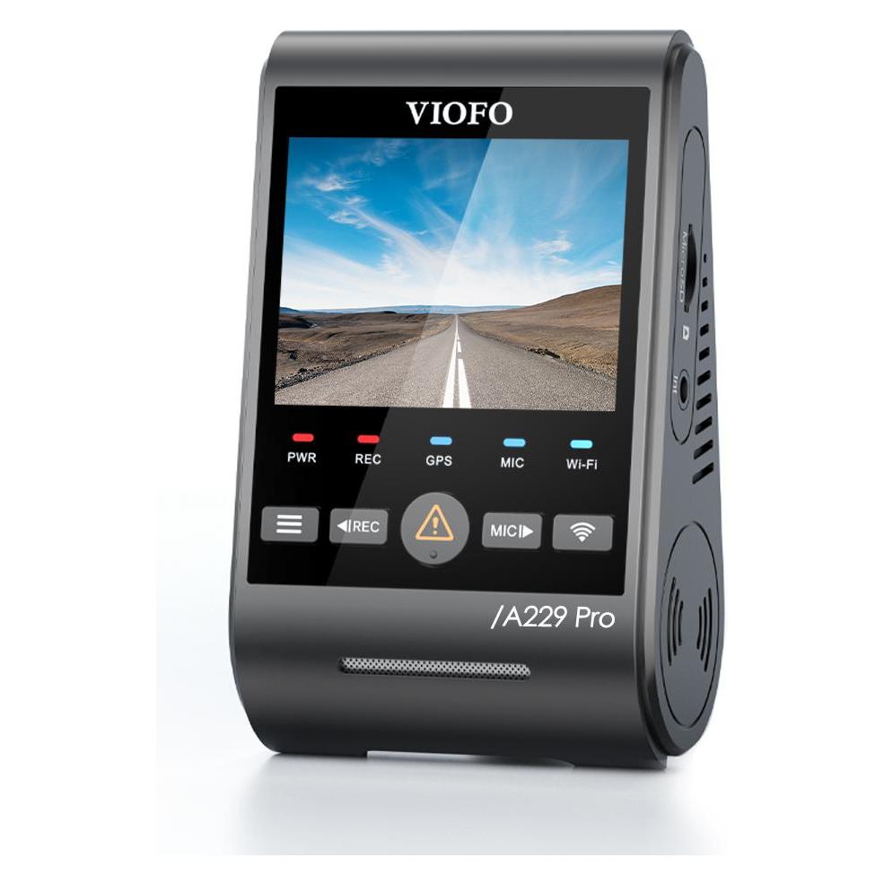 Viofo A229 Pro Front (Eingebautes Mikrofon, Gps-Empfänger, 4K), Dashcam, Schwarz