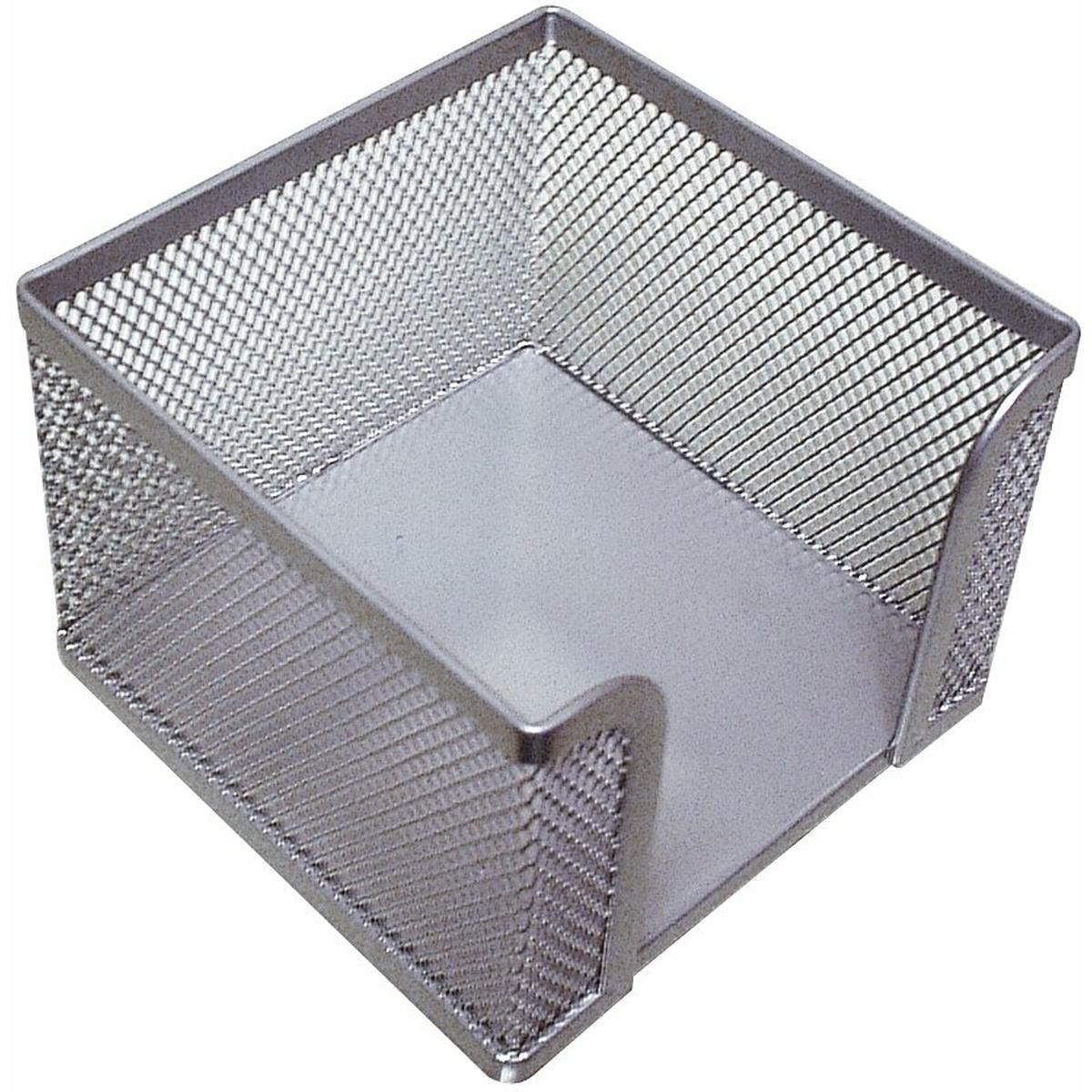 Q-Connect, Schreibtisch Accessoire, Zettelbox Metall silber