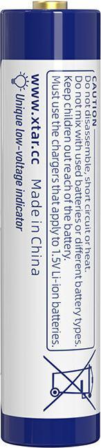 Actual product image Xtar 4x R03/AAA 1,5V Li-Ion 1620mWh 1000mAh (4 pcs., AAA, 1000 mAh)