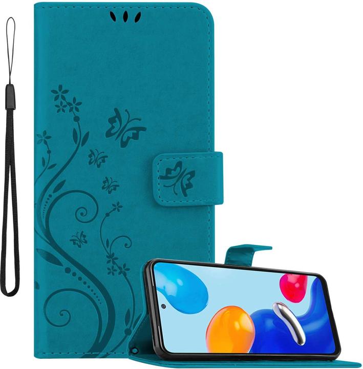 Cadorabo Hülle für Xiaomi RedMi NOTE 11 4G / 11S 4G mit Blumen Muster (Xiaomi Redmi Note 11, Xiaomi Redmi Note 11S)