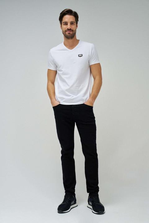 Produktbild Salsa Jeans T-Shirt Vneck Cotton Lycra T-Shirt Metal Badge (S)