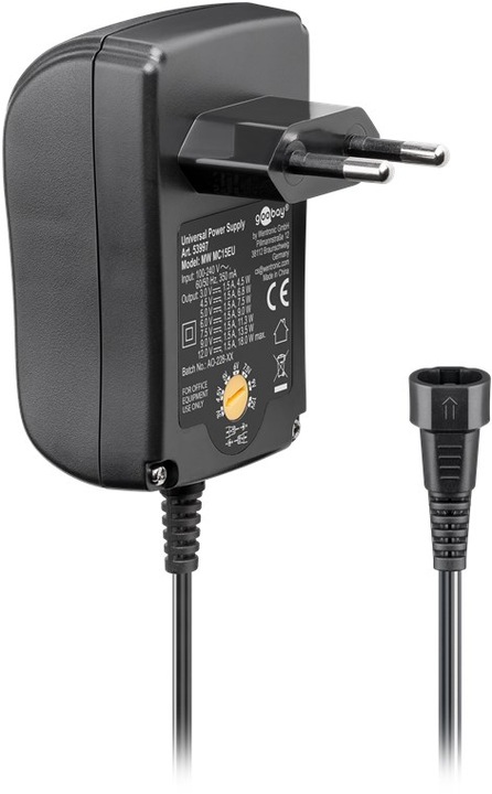 Produktbild Goobay 3 V - 12 V Universal-Netzteil 1.5A