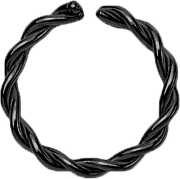 Immagine prodotto Star Piercing Anello Micro Piercing intrecciato nero (senza ottone, Acciaio chirurgico 316L)