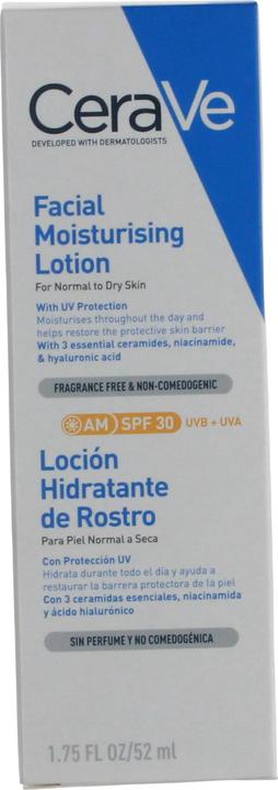 Image du produit CeraVe Crème hydratante pour le visage (52 ml, Crème de jour, SPF 30)