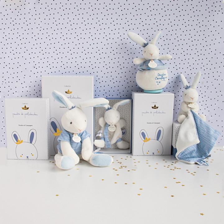 Produktbild Doudou et Compagnie Hase Matrose Schmusetuch mit Schnullerkette