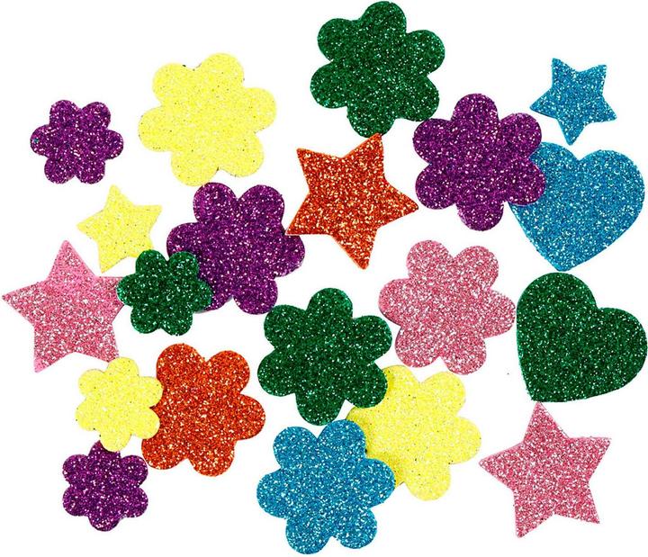 Creativ Company Foamvormen Glitter, 100pcs.