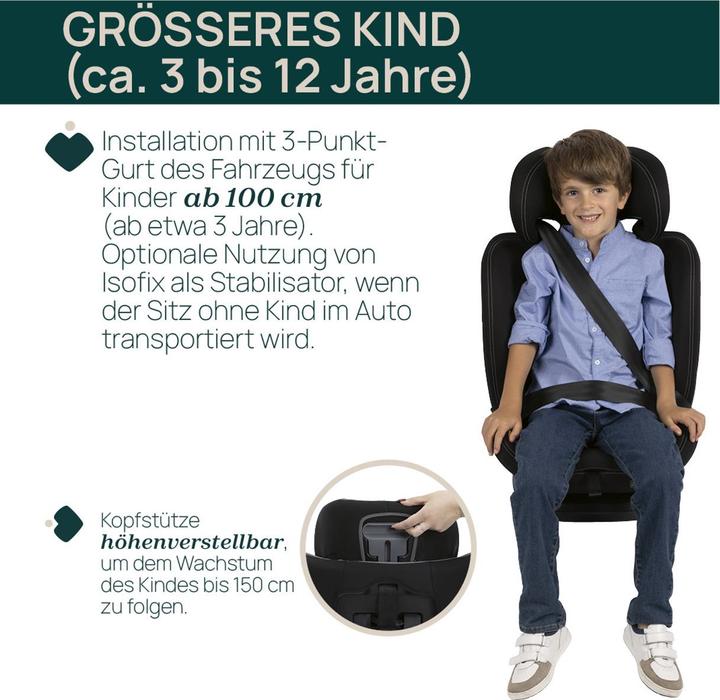 Produktbild Chicco MOKITA I-SIZE CLASSIC 76-150 CM (Kindersitzerhöhung, ECE R129/i-Size Norm)