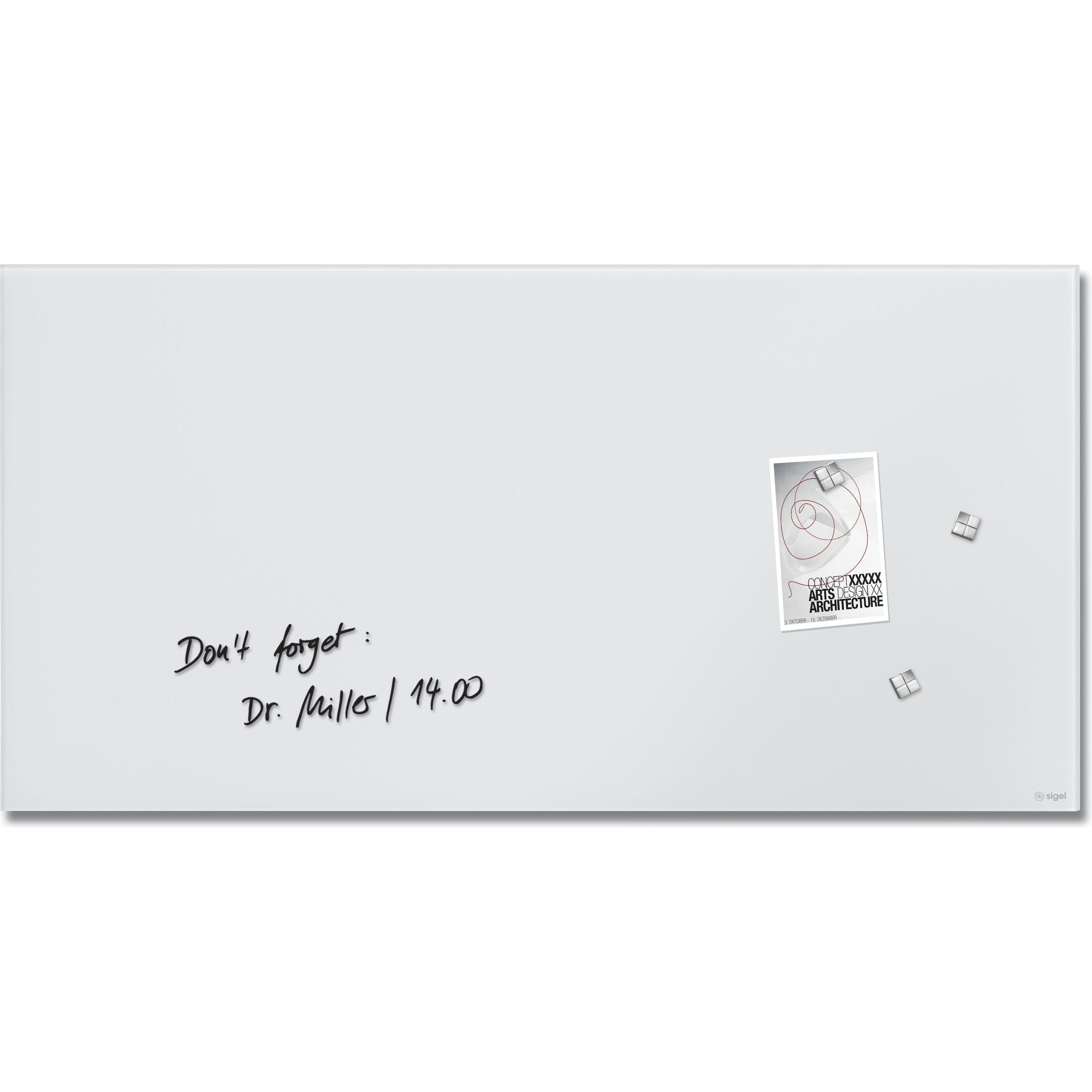 Sigel, Pinnwand, Glas-Magnetboard Artverum (Magnettafel, 91 x 46 cm)