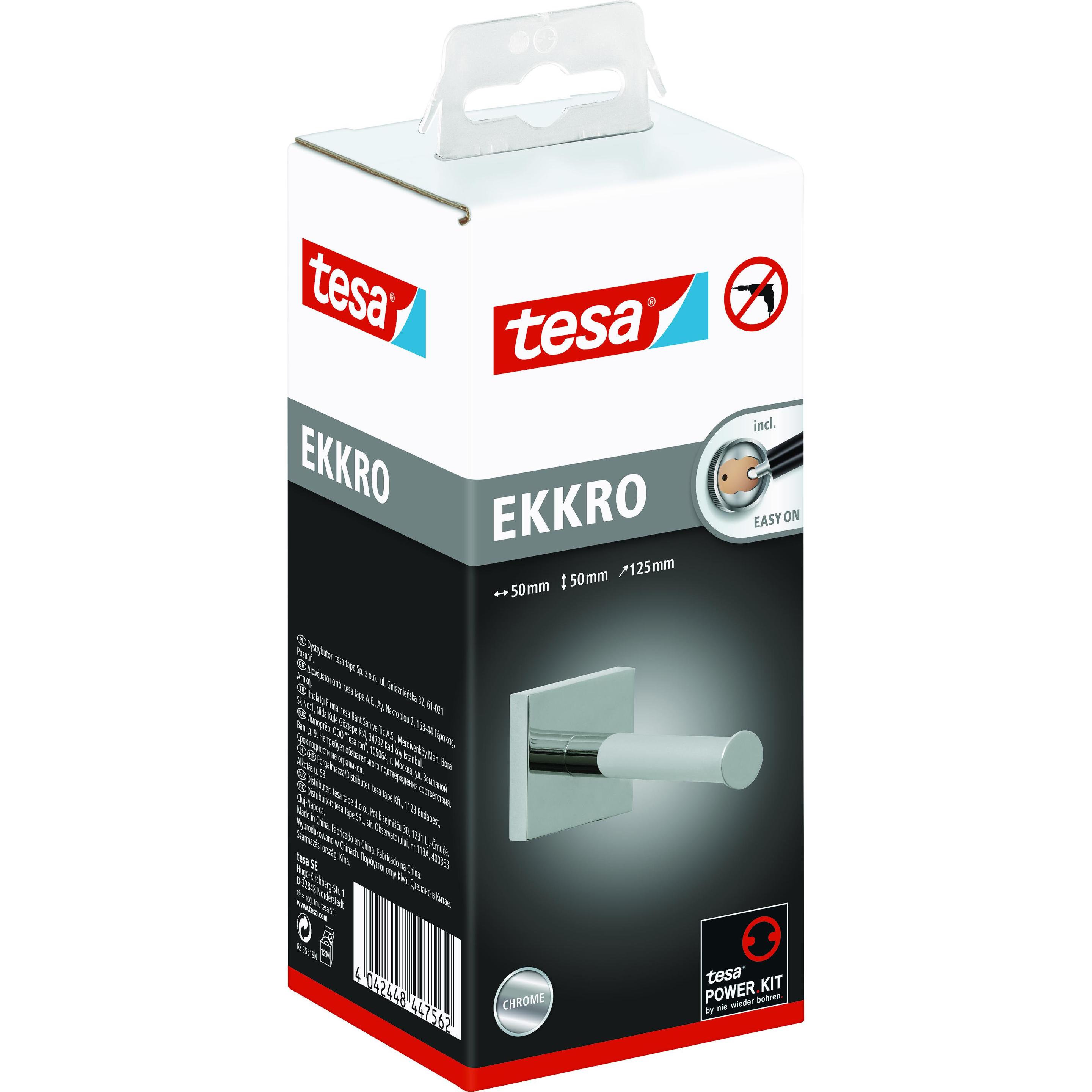 Thumbnail - tesa, Toilettenpapierhalter, EKKRO WC Ersatzrollenhalter inkl. Klebelösung ohne Bohren