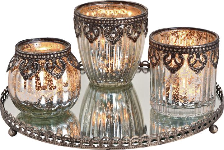 G. Wurm Lantern 25 x 9 x 25 cm Set on mirror tray (4x)