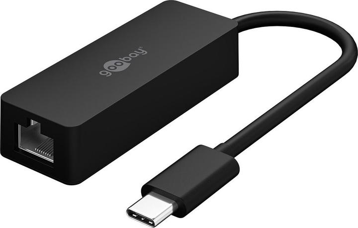 Immagine prodotto Goobay USB-C-Ethernet-Adapter, schwarz (USB-C)