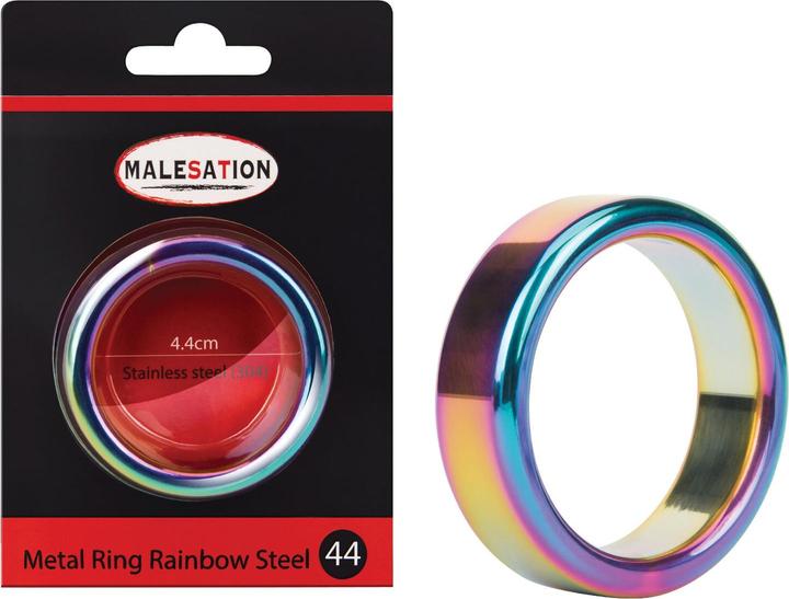 Actual product image Malesation Metal Ring Rainbow Steel 44 (4.40 cm)