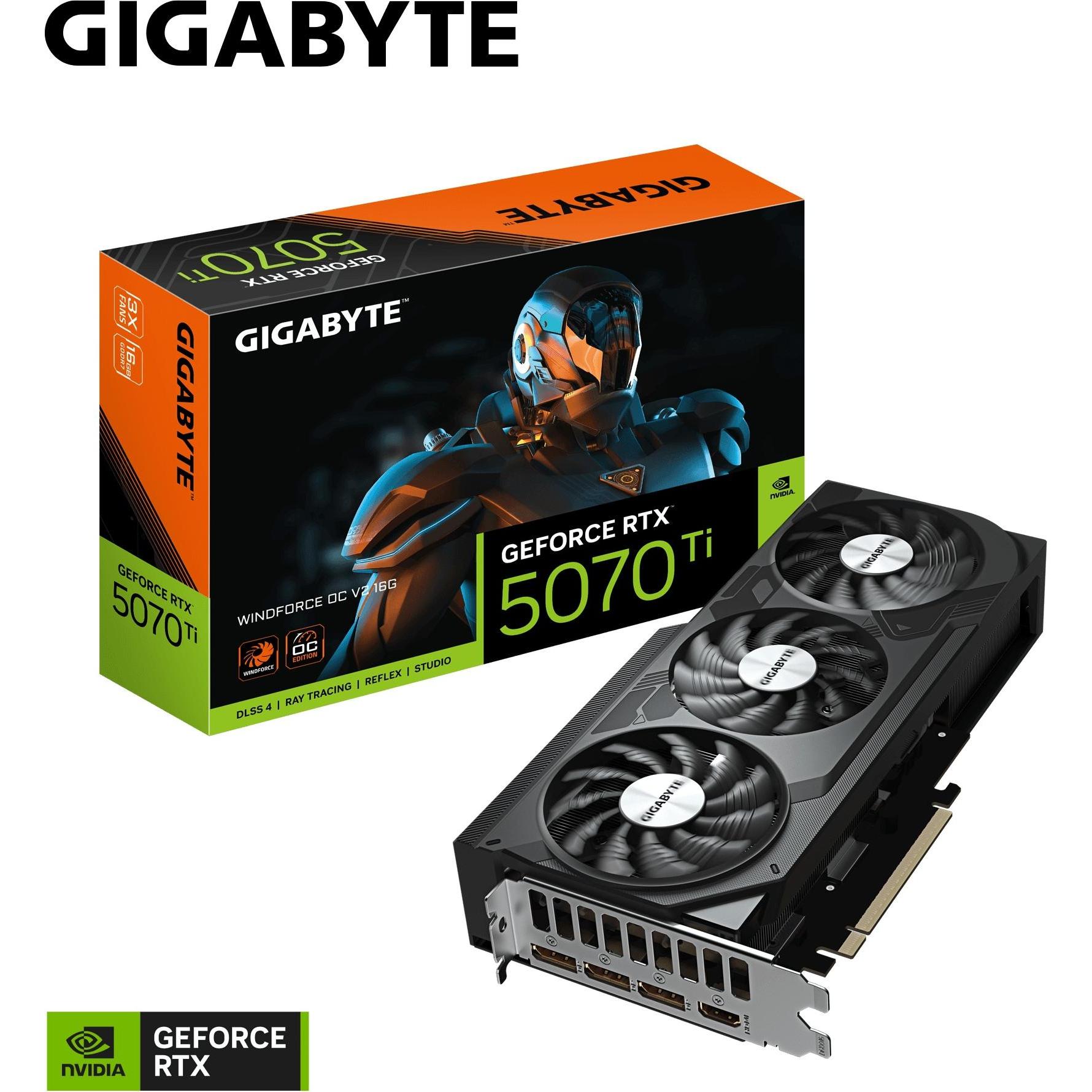 Gigabyte GeForce RTX 5070 Ti Windforce OC V2 16GB GDDR7 (16 GB), Grafikkarte