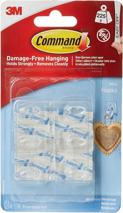 Produktbild 3M Plastik-Haken für verschiedene Zwecke, transparent