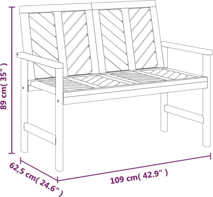 Produktbild vidaXL Gartenbank