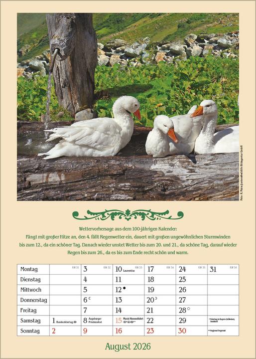 Actual product image Landleben mit Hundertjährigem Kalender 2025 (A3, Hardcover, German)
