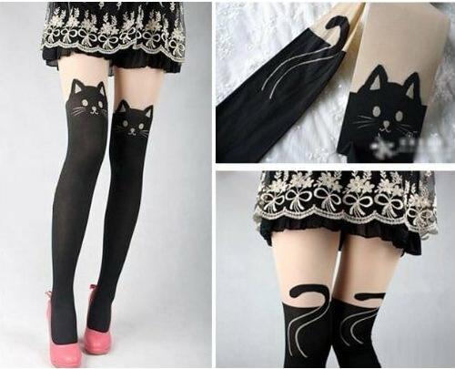 Image du produit JTI Collants avec motif de chat, taille unique (Taille unique)