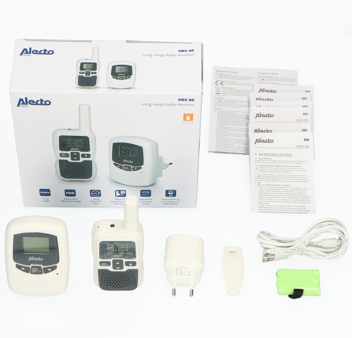 Image du produit Babiage Alecto Babyphone BDX-80 PMR avec 8 canaux (Babyphone Audio, 3000 m)