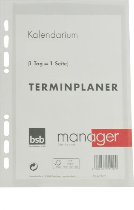 Actual product image BSB-Obpacher Calendar for timer approx. A5 1day/1page (A5)