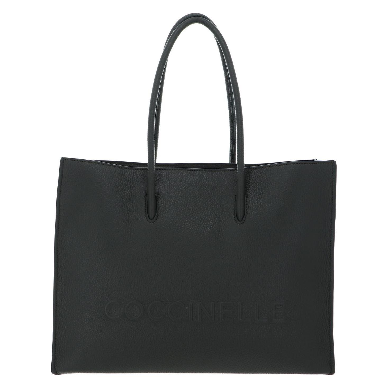 Coccinelle, Damen, Handtasche, Myrtha Maxi Log Handbag Grained Leather, Grün