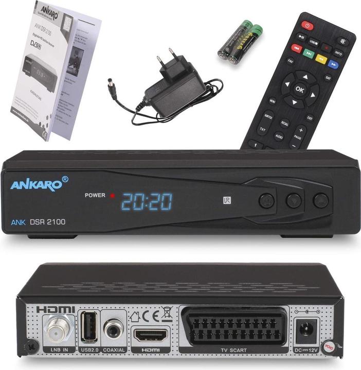 Actual product image Ankaro ANK DSR2100PVR - Receiver DVB-S/DVB-S2 1080p with PVR (DVB-S, DVB-S2)