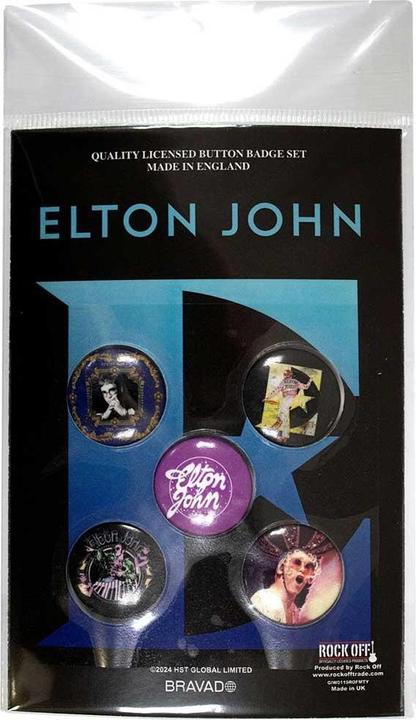 Actual product image Elton John Glasses Badge (Pack of 5)