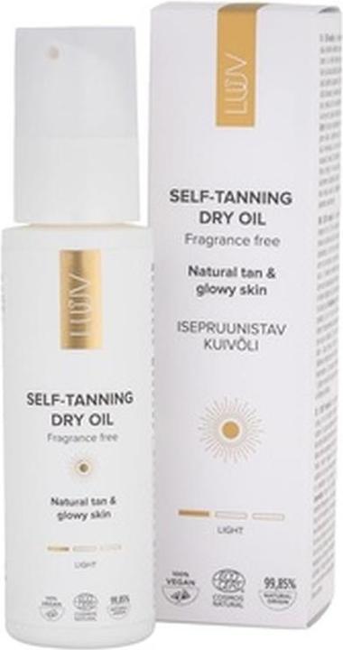 Actual product image Luuv Self Tanning Dry Oil 100ml Light Tone Ecocert COSMOS Natural Certified (Self tanning oil, 100 ml)