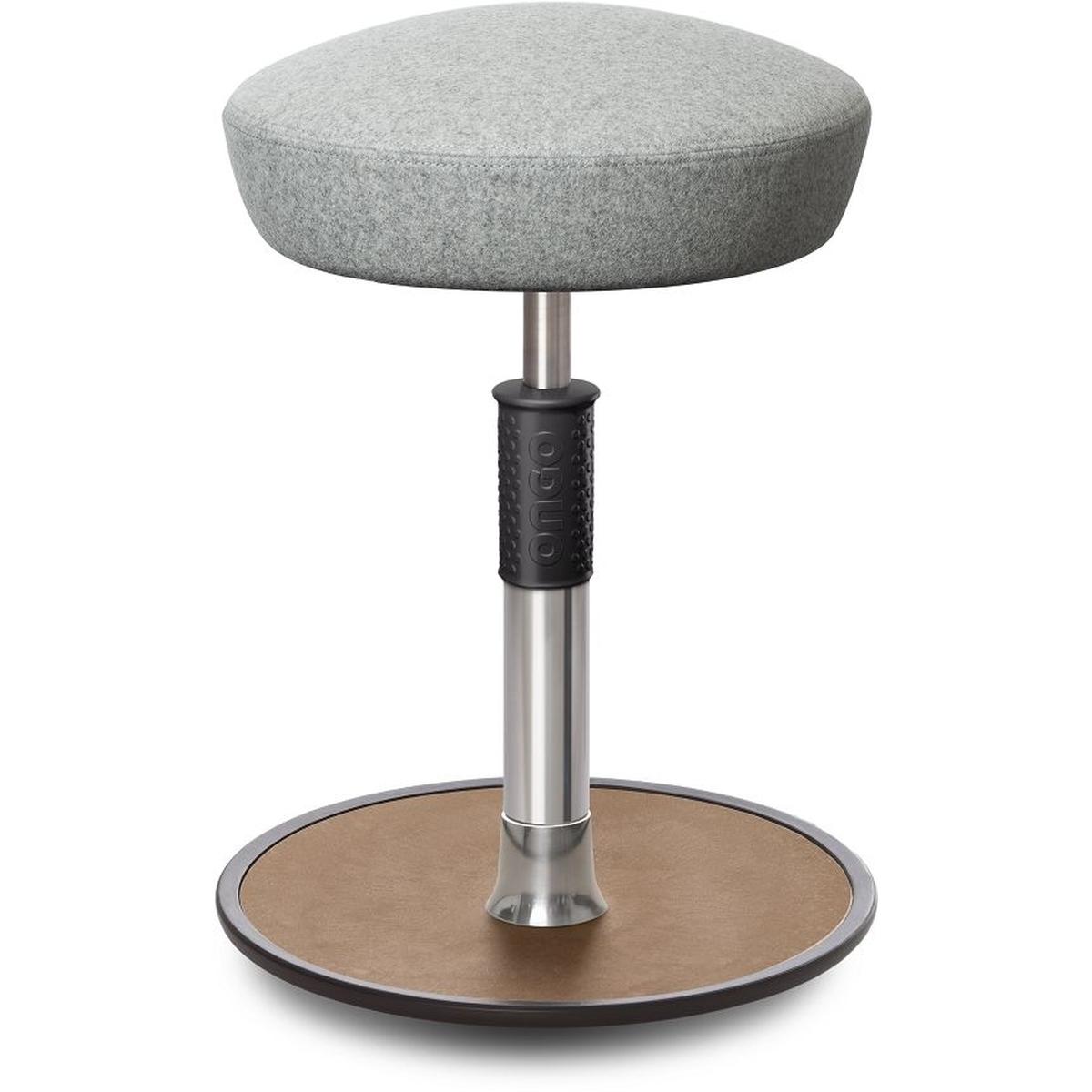 Ongo, Bürostuhl, Sitz- Stehhocker Free Regular Hutsitz kvadrat Divina Mel. h.grau chr. /Natur