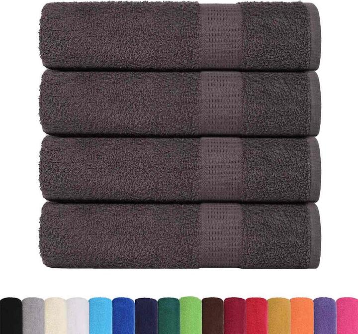 Image du produit vidaXL Serviettes de bain 4 pcs. Anthracite 100x150 cm 360 g/m² 100% coton (100 x 150 cm)