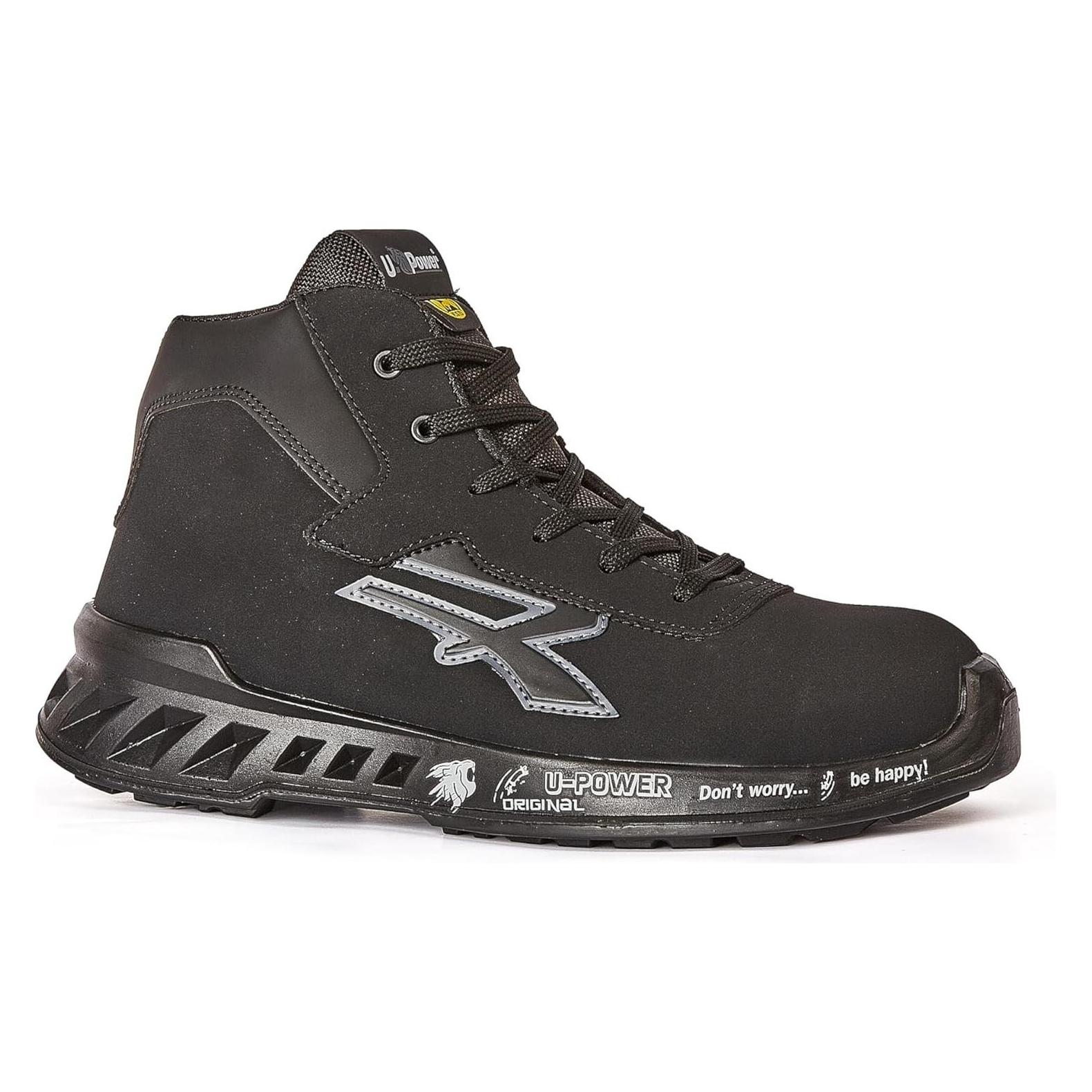 U-Power, Werkschoenen, Hoge Veiligheidsschoen S3 Parker Esd, Zwart, Maat 39 (S3, 39)