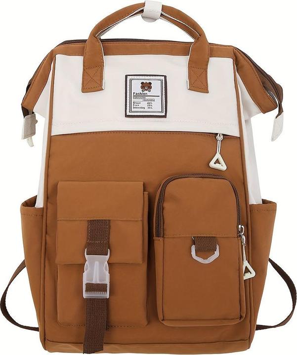 Actual product image Only-Bags.Store Style school backpack, large capacity colorblock daily use school backpack