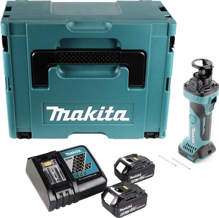 Produktbild Makita DCO 180 RGJ Akku Rotationsschneider 18 V 30.000 U/min + 2x Akku 6,0 Ah + Ladegerät + Makpac