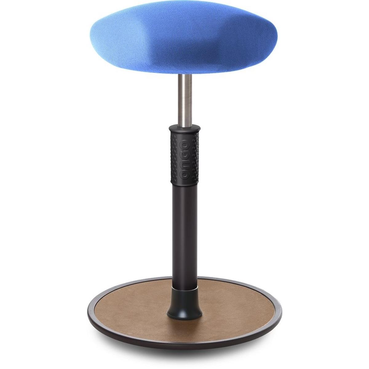 Ongo, Bürostuhl, Sitz- Stehhocker Free Tall Triangel Gestrick Hellblau schwarz /Natur