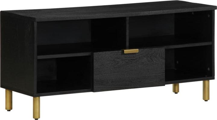 Actual product image VidaXL TV cabinet Lowboard TV cabinet TV table black wood-based material (100 x 33 x 46 cm)